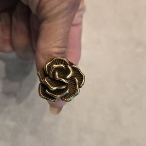 Vintage Style Bronze Rose Ring